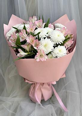 Хризантема с альстромерией