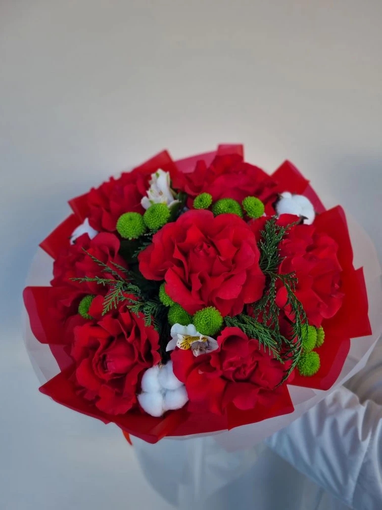 Розы с хлопком