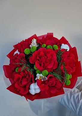 Розы с хлопком